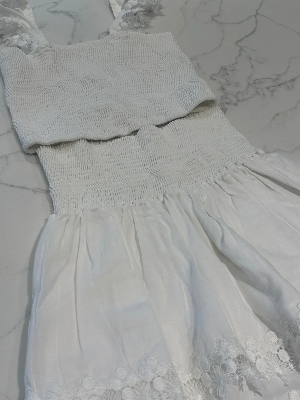 Girls embroidered white set by Peixoto